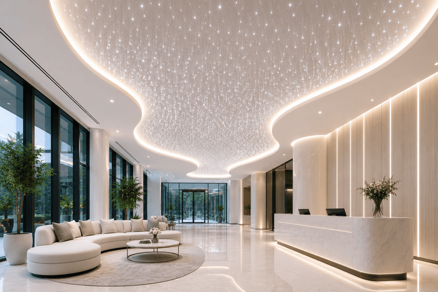 Fibre optic star ceiling