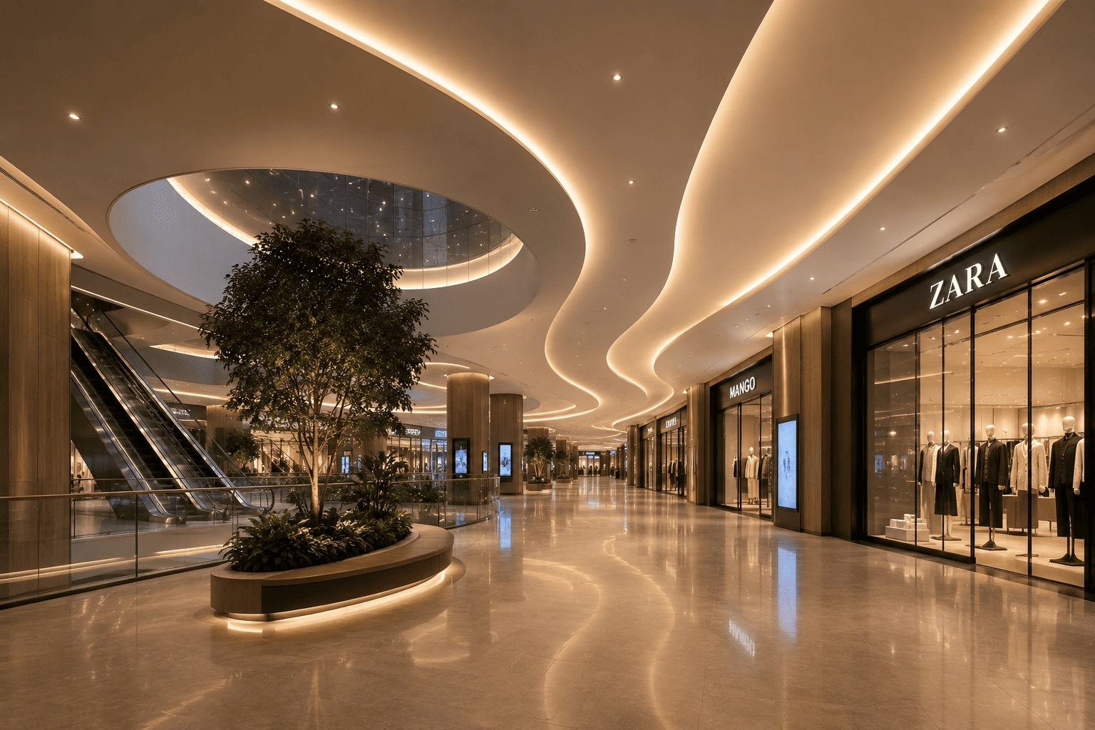 Aurora retail concourse lighting
